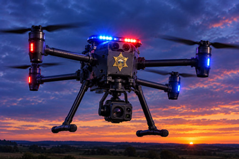 The Hamilton County Sheriff's office deployed its drone Saturday to search for car theft suspects