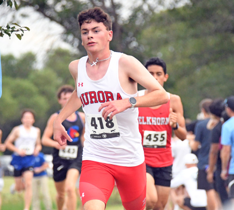 Grayson Oswald picked up a top 10 finish for Aurora at Thursday's Seward Invite, running 16:49. 