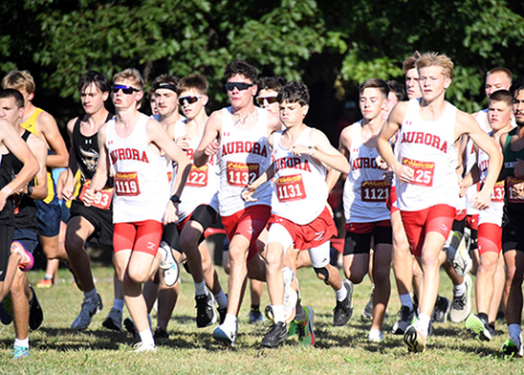 The Aurora boys placed fourth overall at the Central Conference meet Thursday at Streeter Park. Grayson Oswald broke into the top 5 in fourth with a time of 16:23 while Pablo Munoz Oliver was ninth. 