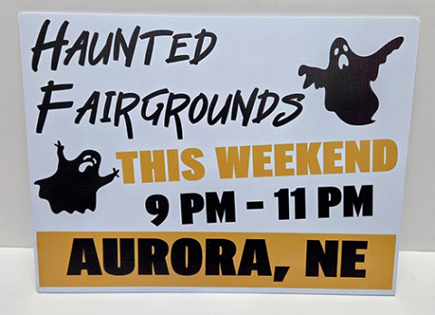 Corregated plastic signs