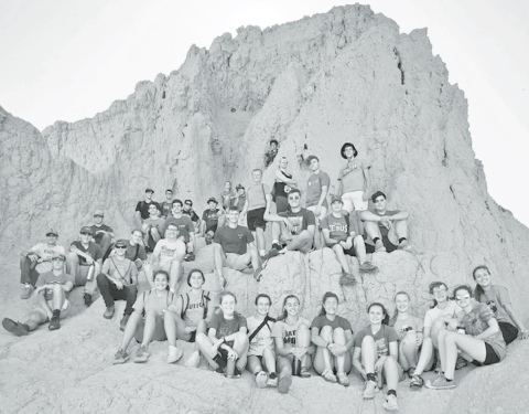 At left: This year’s CRC travel camp brought youth to South Dakota for a shortened seven-day getaway. Campers were without cell phones and spent time growing in faith. Below: Due to COVID-19, the trip had to be moved to South Dakota, but luckily campers were a ways from others on site and still enjoyed all nature had to offer as well as teachings led by adult leaders. Courtesy photos