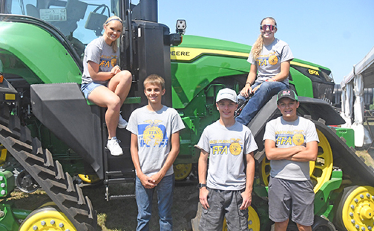 HPC FFA members who volunteered to assist with the Orthamn research project include from left: Brianna Wilshusen, Tyler McNaught, Cameron Bohaboj, Emma Snoberger and Ryan McNaught. News-Register/Jeni Moellenberndt