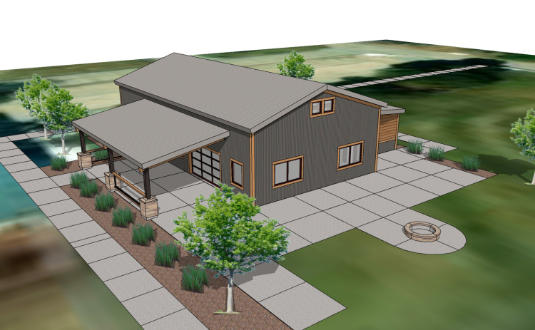 This is an architectural rendering of the proposed Aurora Community Clubhouse, which is being proposed as a joint venture by the Poco Creek Golf Course and Hamilton Recreation, Inc., boards.