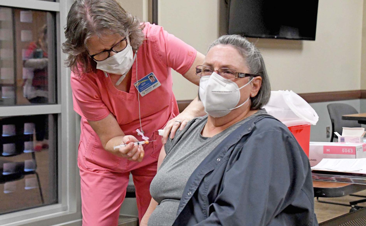 A number of vaccines were administered Monday in Aurora.