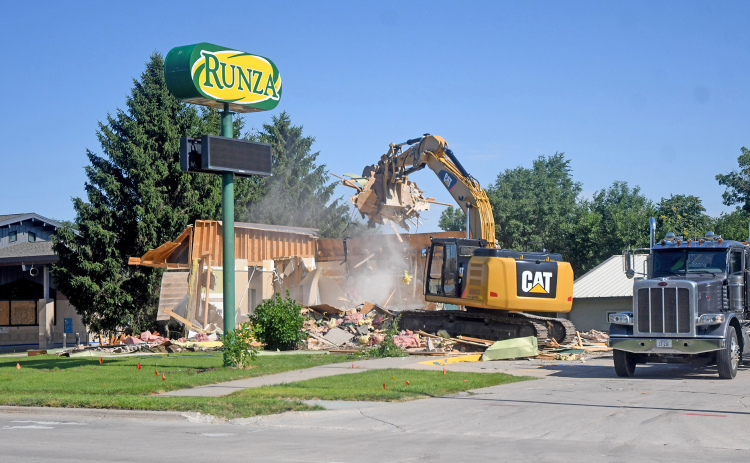 Runza Restaurant tore down the old restaurant and built a new one on the same Highway 34 site in 2020.