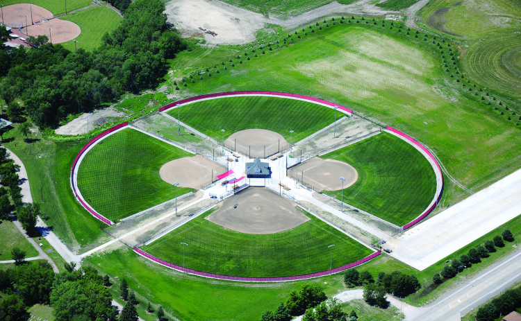 Aurora 4-Diamond Sports built this new four-field complex on Highway 14 near Streeter Park in 2009.