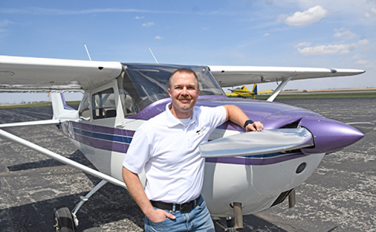 Keal Bockelman purchased this Cessna 172 airplane last year for personal use, but eventually saw an opportunity and launched a new business to begin offering private flying lessons.