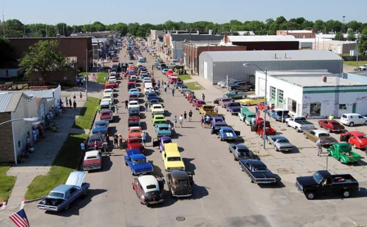 This image from a previous Nebraska Rod and Custom Association 600-mile road tour offers a sample of what local residents will see pass through town this Saturday on Highway 34.