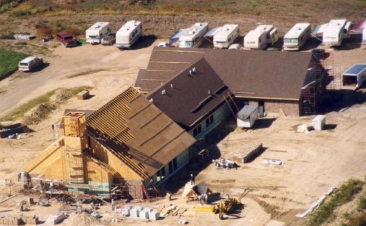 Courtesy photo // This aerial view shows the Messiah Lutheran Church during its original construction in 1999.