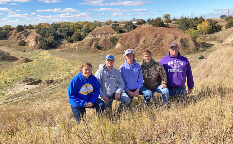 The Hampton High School FFA land judging team took home the impressive title of “state champion” after scoring well in last week’s competition. They are, from left: Lillian Dose, Evan Pankoke, Brayden Dose, Drake Schafer and advisor Joel Miller.