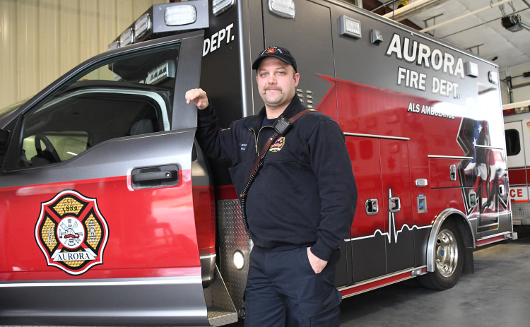 Tanner Greenough was named captain of Aurora’s fire-based emergency medical service in October, taking over for his mentor, Brent Dethlefs, who remains on staff as a full-time paramedic.