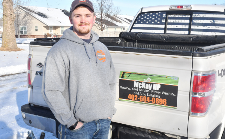 Giltner graduate Lance McKay now offers mowing, yard service, power washing and auto detailing through his new buisness, McKay HP, which stands for high performance.
