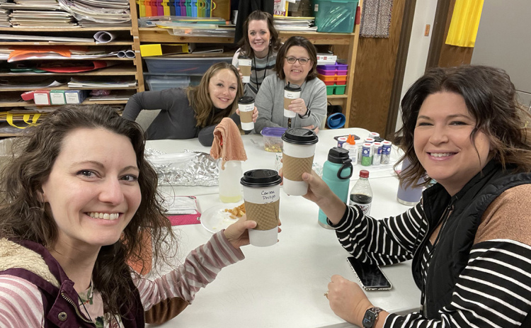 Thanking teachers with a special coffee delivery is one of many activities sponsored by the Aurora Public Schools Foundation.