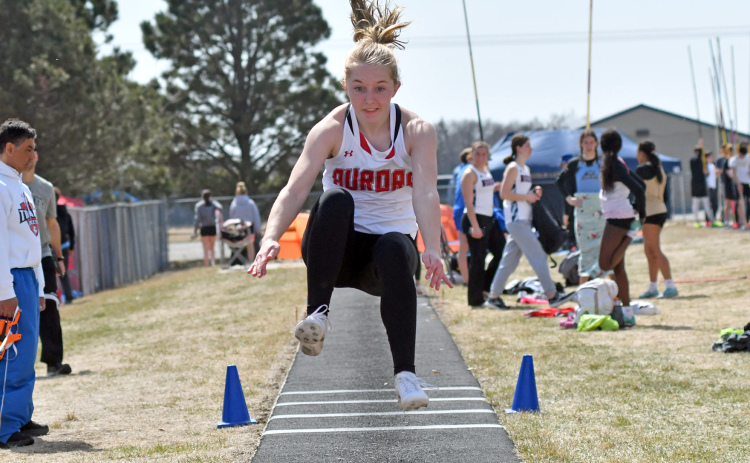 Savanna James has had a great start to the season in the triple jump with a couple victories and a new best mark of 34-03.50, finishing third at Norris.