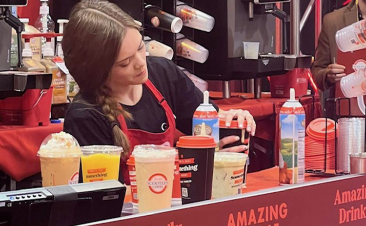 Sarah Havlik, a barista at the Scooter’s Coffee location in Aurora, placed eighth in a field of 55 competing March 22 at the Barista Cup competition in Omaha.