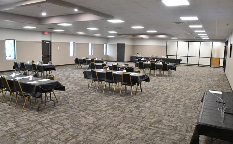 Shown above is the expanded southern event/conference room in the Bremer Community Center. The new space can hold up to 300 people.