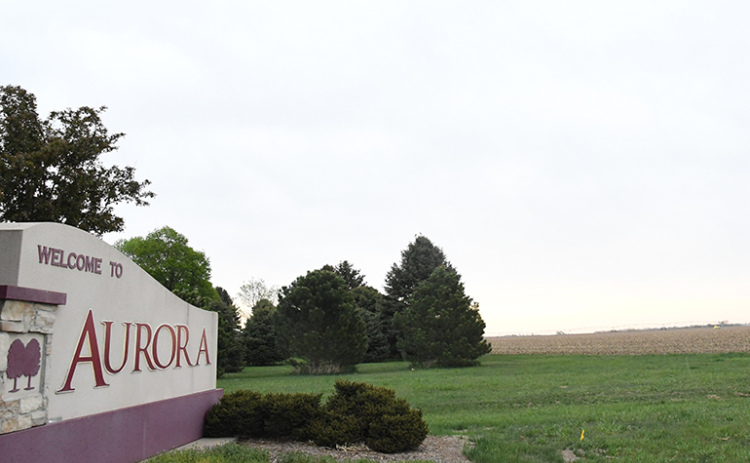 This 'Welcome to Aurora' sign on south Highway 14 sits on the edge of the Aurora Development Corporation's Mission Critical property.