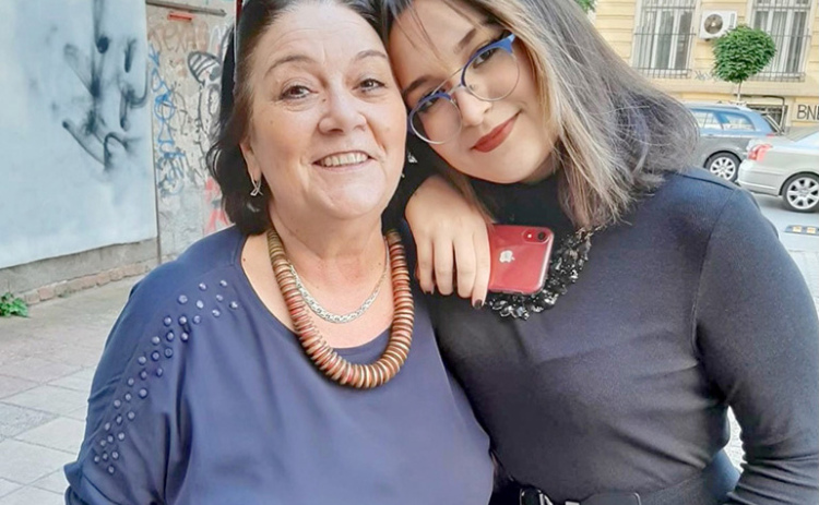 Foreign exchange student Asya Shendag, right, poses for a picture back home in Bulgaria with her grandmother Manuela Russeva, who is a longtime friend of Aurora resident Thomas Goetz.