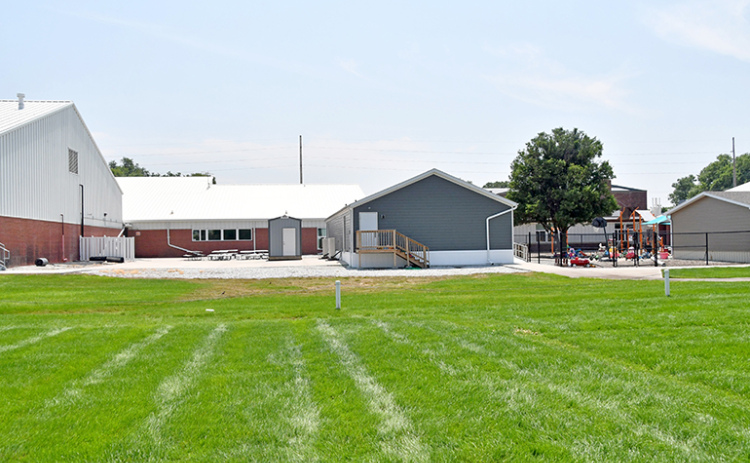 This area west of the new gymnasium in Giltner could be the future location of expanded facilities if the Giltner School Board decides to proceed with plans soon to be discussed.