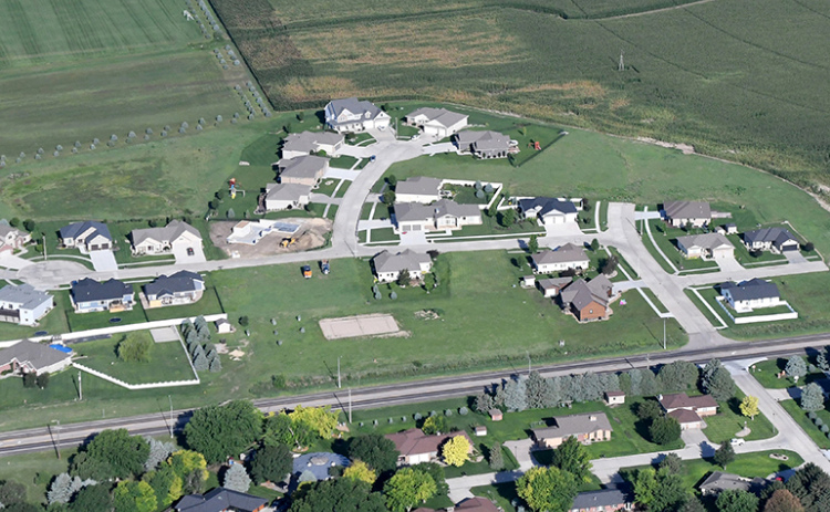 City leaders extended the city limits last week to include 12 lots, located in the top right portion of this photo extending from the street, which are now part of the Northridge Second Addition.