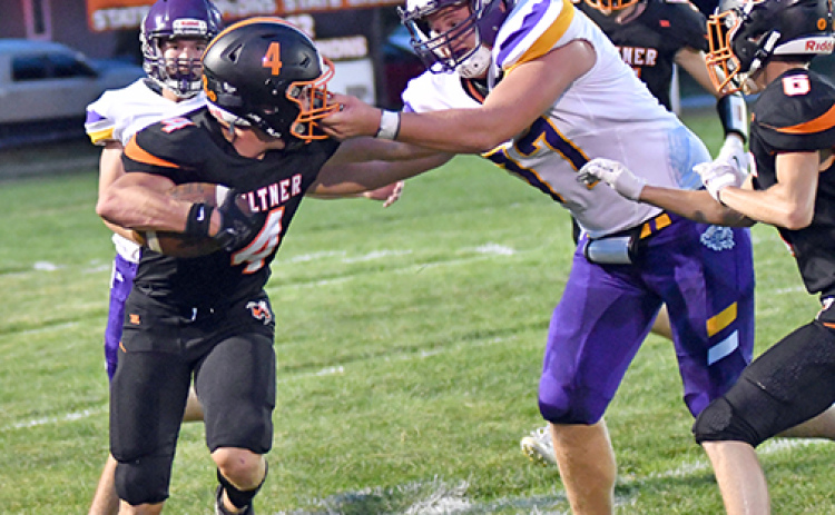 Luckily, yellow flags littered the field during this Phillip Kreutz rush. The Hornet senior tallied 151 rushing yards and two touchdowns in Giltner’s 44-6 victory.