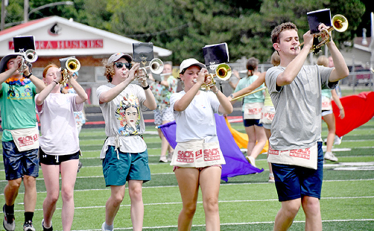 The trumpet section blasts off with the Star Trek tribute that will be the opener of this year’s show.