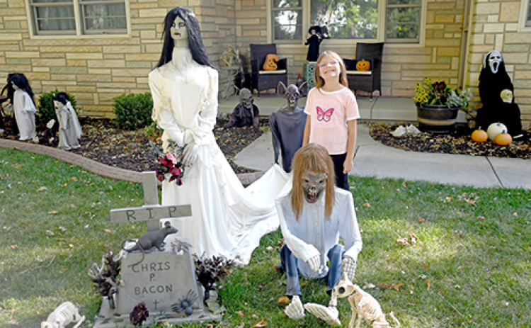 Part of Annie Gibson's Halloween yard decorations.