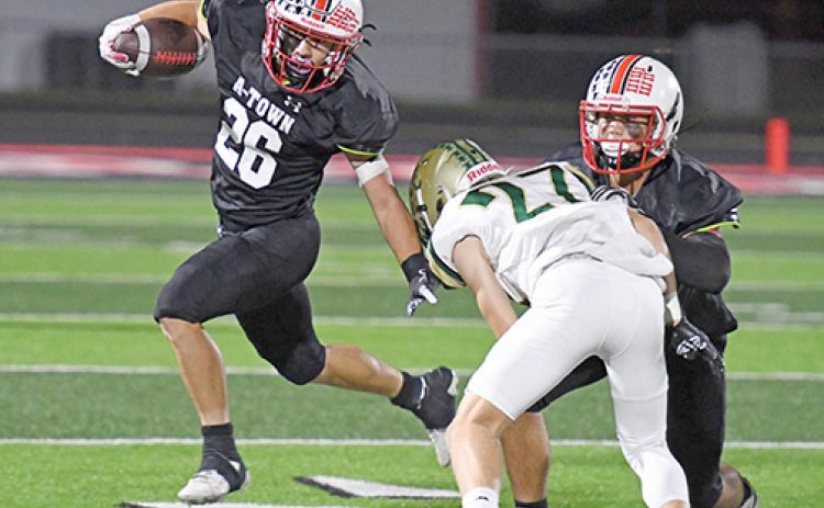 Aurora senior Maddex Egger ran wild Friday in the regular season finale against Central City, racking up 297 yards on 41 carries, second most in school history behind Carlos Collazo’s 310 a year ago versus Minden.