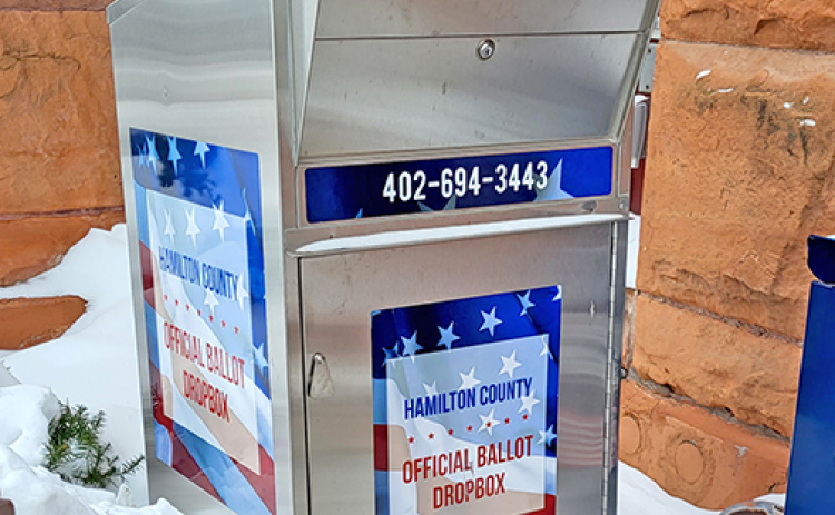 The official Hamilton County ballot dropbox outside the courthouse stands lonely and covered in snow now, but for about three weeks in May and November it will be well used by voters dropping off their mail-in or early voting ballots.