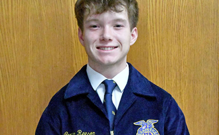 Giltner FFA president Cooper Reeson spent 11 years competing in 4-H livestock before joining his chapter and becoming its first president in 2023.