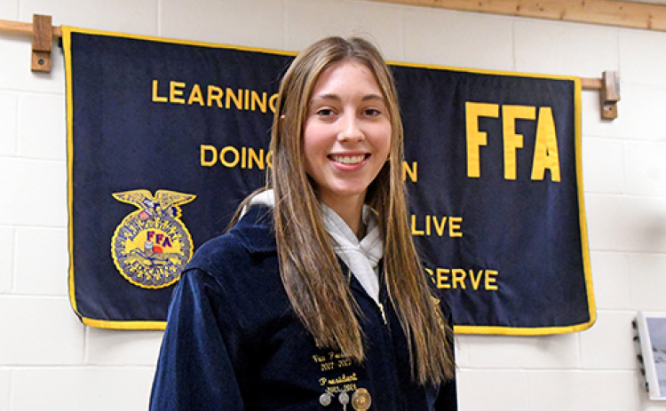 Aurora senior Emi Huls said FFA has allowed her to grow in many ways while also helping her choose a career path in animal science.
