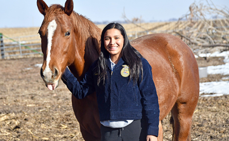 HPC senior Esperanza Lesiak is finishing her year as president of her school’s FFA program and plans to attend Kansas State University in the fall to study animal science.