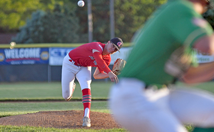 Devin Otto was the opening night pitcher for the Pinnacle Bank Seniors in a loss to Central City May 22.
