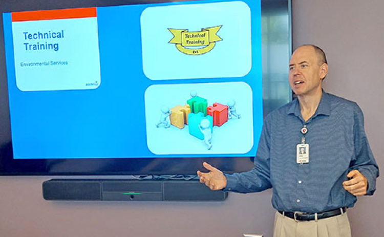 As part of his curriculum at Sodexo, Kevin Paider trains upcoming managers throughout the country working within healthcare, food and environmental services.