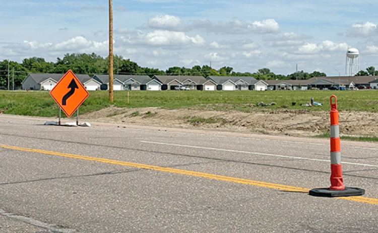 Preliminary road work has begun at the intersection of Highway 34 and Grant Street. Crews will soon begin a construction project allowing access to 1st Street, which is scheduled for major renovation from Highway 34 to the railroad tracks.