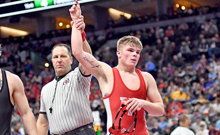 HPC senior Wyatt Urkoski finished his high school wrestling career wtih a record of 170-42, winning at least 36 matches each year.