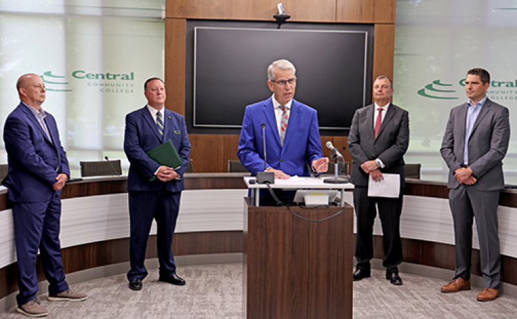 Lt. Gov. Joe Kelly was one of several speakers during a press conference Thursday in Grand Island kicking off the 6 Regions, One Nebraska initiative in the Central Region.