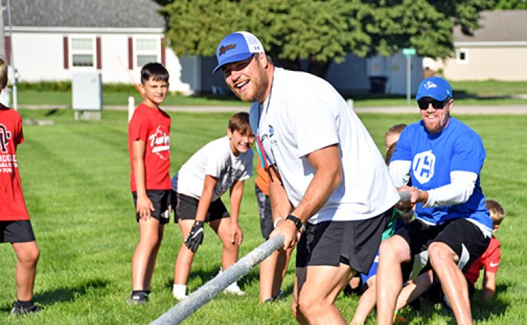 Giltner grad Corey Hoelck ran his first-ever youth football camp Saturday at his alma mater, featuring over 20 kids from across Hamilton County and surrounding areas.