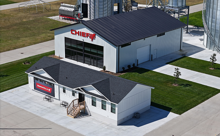 Courtesy photo This photo shows the Chief and BonnaVilla Homes facilities set up at Husker Harvest Days, which plant manager Mike Morrow said is a tremendous marketing opportunity for the company.
