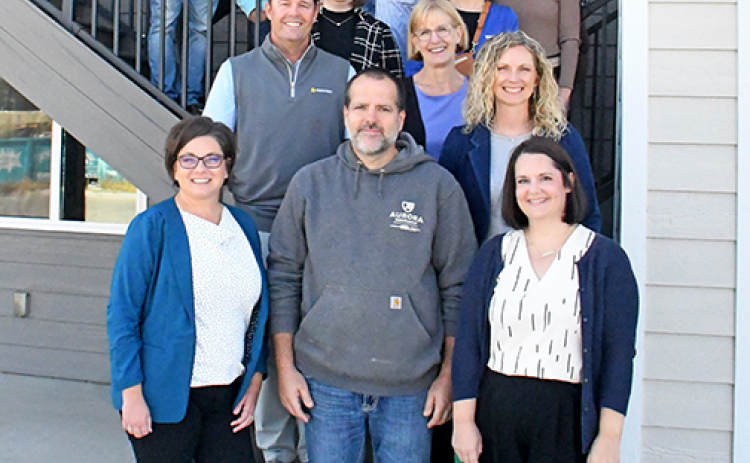Those attending last week’s Streeter Apartments open house included, front from left: Jannelle Seim, Jeff Juzyk, Kimberly Jasa Harris. Second row: Matt Shaw, Julie Jensen, Kelsey Bergen. Third row: Justise Rhoden, Jennifer Dennis. Fourth row: Jake Richardson, Michelle Lubken. Back row: Jesse Dubas, Christian Evans, Gary Warren, Nick Heinrichs, Jacob Arendt, Wade Regier.
