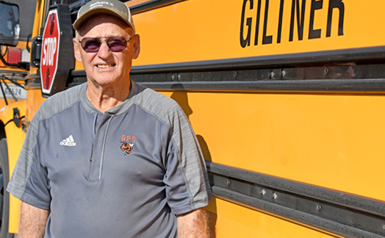 Jim Happold, 80, has been working at Giltner Public Schools for 40 years. He worked as the school’s custodian from 1984 to 2009 and has been working as one of the schools’ bus drivers since 1997.