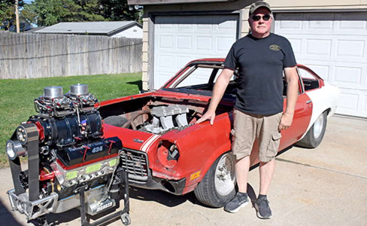 Greg Neal hopes to get his 1971 Vega rebuild completed in time for the Kearney Drag Races and Giltner Daze Car Show next year.