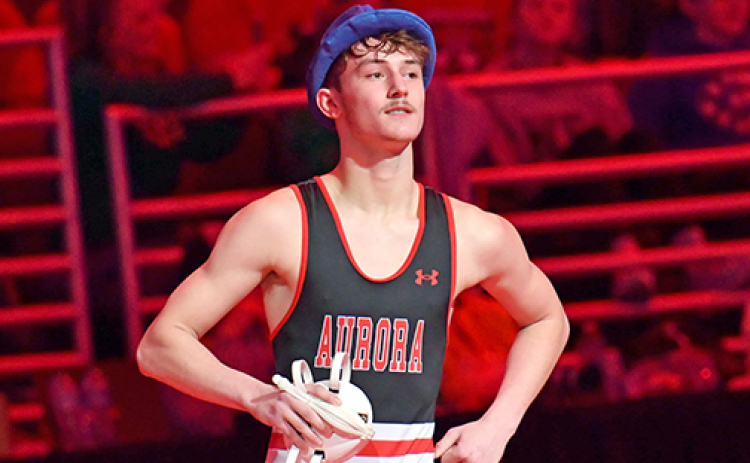 Aurora’s Logan Svoboda finished second in Class B’s 126-pound bracket at the State Wrestling Tournament in Omaha.