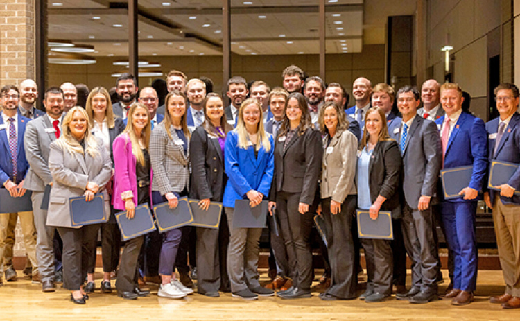 Nebraska LEAD Class 42 Fellows celebrate their graduation after completing the two-year leadership development program. With their completion, the Nebraska LEAD Program now boasts more than 1,200 alumni dedicated to strengthening Nebraska’s agricultural industry and rural communities. One of the members of Class 42 is Matt Oswald of Aurora (back row center).