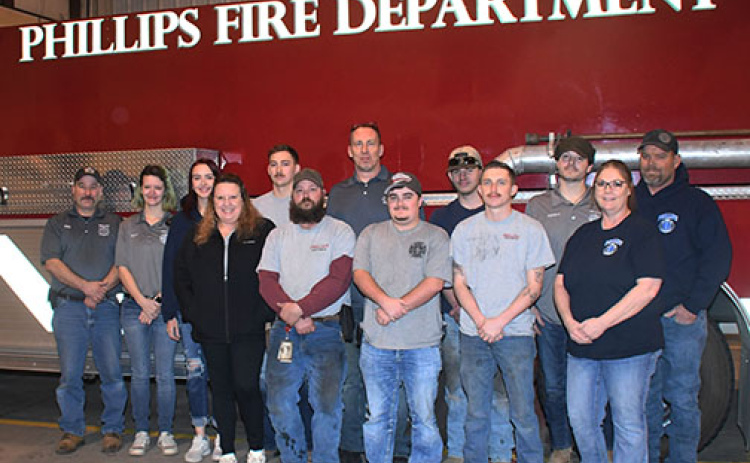 Members of the Phillips Fire Department