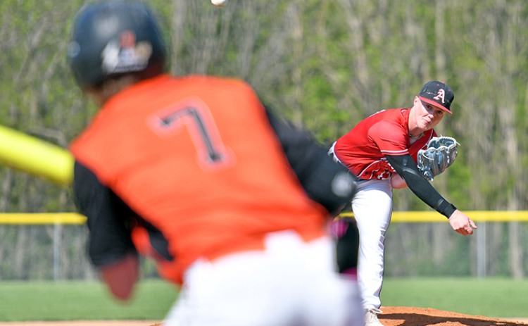 Aurora’s Jack Spiehs started on the mound and completed three innings with five strikeouts in a 10-0 loss to Fort Calhoun in Thursday’s C-3 district loss.