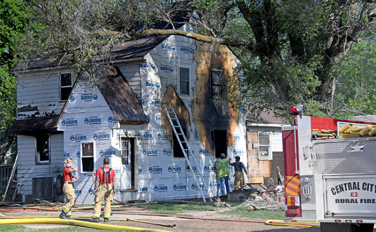 Firefighters from several area departments responded to a house fire in Marquette Friday.