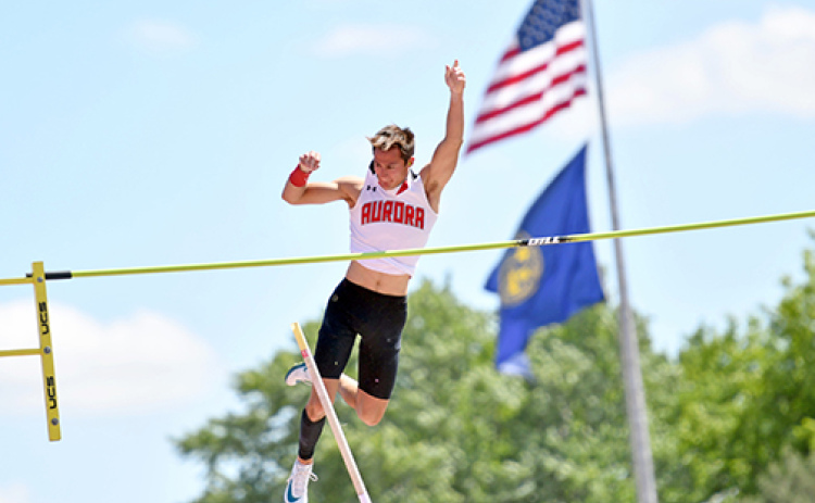 Roe Patton closed out his high school vaulting career with a silver medal at the state track and field championships May 21.