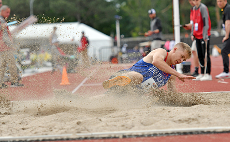 High Plains junior Brodey Spurling was the area’s lone gold medal winner during last week’s state track and field championships at Burke Stadium, setting a new Storm school record in the triple jump with a mark of 44-6.5. He also finished third in the long jump and ran on HPC’s sixth place 400 relay team.