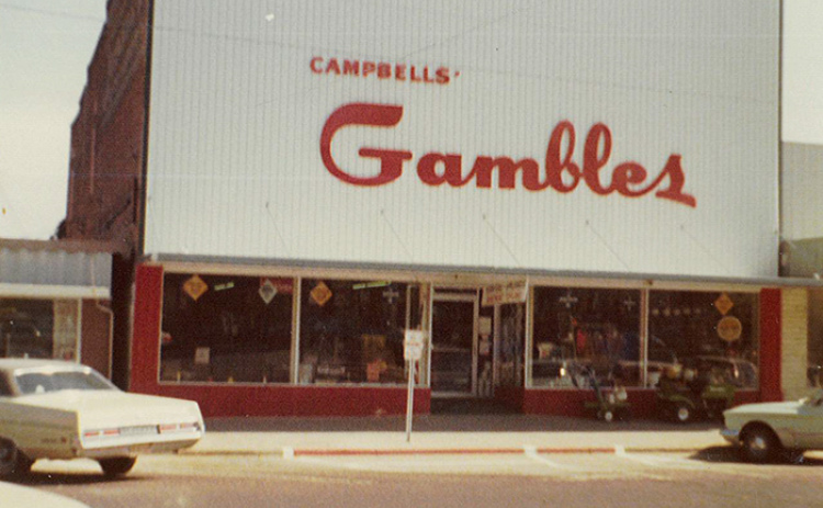 This photo, shared by Bonnie Campbell, shows the Campbell's Gambles building in its prime in the 1960s.